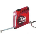 Red Keychain Flashlight with Tape Measure